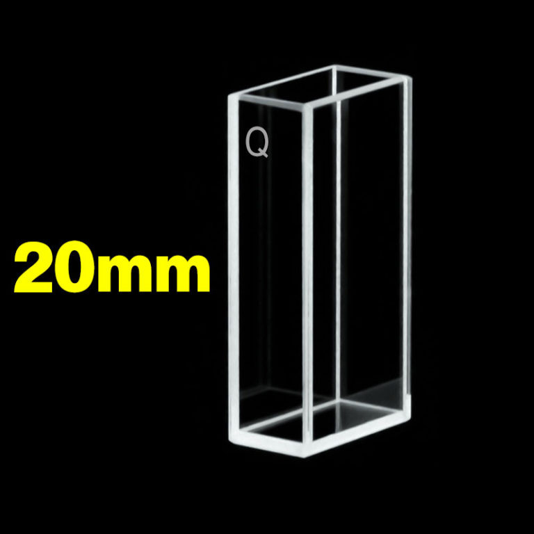 QF54, 20mm Lightpath 7mL Dual Path Lengths Quartz Fluorometer Cuvettes
